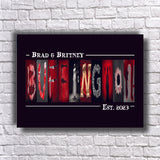 Horror Wedding Sign - Personalized Letter Art for Halloween Anniversary & Goth Decor
