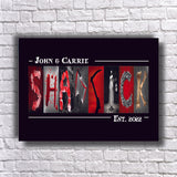 Horror Wedding Sign - Personalized Letter Art for Halloween Anniversary & Goth Decor