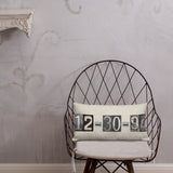 Date Pillow Black & White Numbers