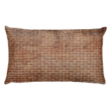 brick pillow decor