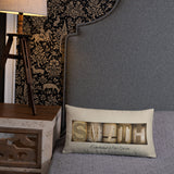 Letter Art Pillow Custom Sepia