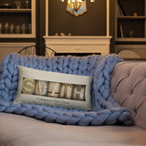 Letter Art Pillow Custom Sepia