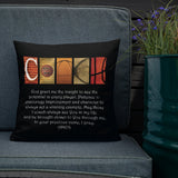 Basketball Coach Letter Art Pillow Bible Verse