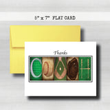 Baseball Coach Thank You Cards - 5x7 Cards With Color Envelope Options