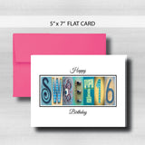 Sweet 16 Birthday Card ~  Cards ~ Blue Gold