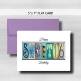 Sweet 16 Birthday Card ~  Cards ~ Blue Gold