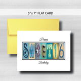 Sweet 16 Birthday Card ~  Cards ~ Blue Gold