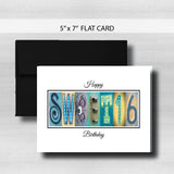 Sweet 16 Birthday Card ~  Cards ~ Blue Gold
