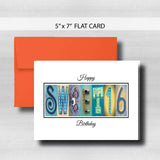 Sweet 16 Birthday Card ~  Cards ~ Blue Gold