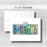 Custom Birthday Card ~  Cards ~ Blue & Yellow Gold