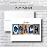 Cheerleading-Blue Coach Thank You Card~ 3 Cards ~  Cards