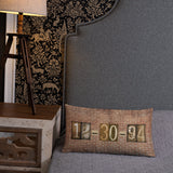 Date Pillow Personalized Brick