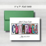 Anniversary Date & Name Card