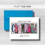 Anniversary Date & Name Card