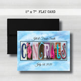 Anniversary Date & Name Card