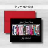 Anniversary Date & Name Card