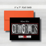 Personalized Black Background Senior Graduation Card Class of 2026