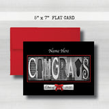 Personalized Black Background Senior Graduation Card Class of 2026