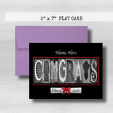 Personalized Black Background Senior Graduation Card Class of 2026