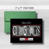 Personalized Black Background Senior Graduation Card Class of 2026