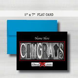 Personalized Black Background Senior Graduation Card Class of 2026