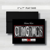 Personalized Black Background Senior Graduation Card Class of 2026