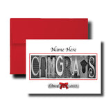 2026 Congrats Personalized White Background Senior Graduation Card Class of 2026