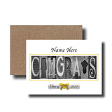 2026 Congrats Personalized White Background Senior Graduation Card Class of 2026