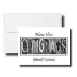 2026 Congrats Personalized White Background Senior Graduation Card Class of 2026
