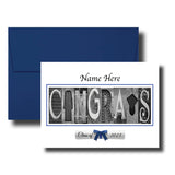 2026 Congrats Personalized White Background Senior Graduation Card Class of 2026