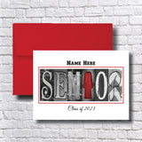Personalized Graduation Card - Senior Class of 2025 | Glossy Finish, Customizable