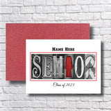 Personalized Graduation Card - Senior Class of 2025 | Glossy Finish, Customizable