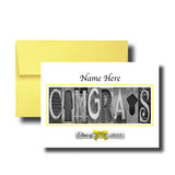 2026 Congrats Personalized White Background Senior Graduation Card Class of 2026