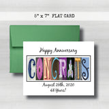 Wedding Anniversary Congratulations Card