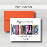 Wedding Anniversary Congratulations Card