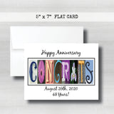 Wedding Anniversary Congratulations Card