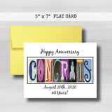 Wedding Anniversary Congratulations Card