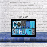 Swimming Coach Name Letter Art