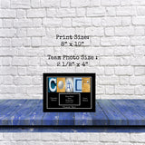 Volleyball Coach Team Photo Black Background