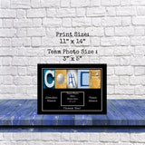 Volleyball Coach Team Photo Black Background