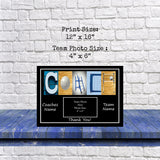 Volleyball Coach Team Photo Black Background