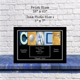 Volleyball Coach Team Photo Black Background