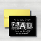 Regular Fathers Day Card~ Cards ~ Flat Cards ~ 5" x 7"