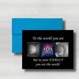 Police Color Fathers Day Card~ Cards ~ Flat Cards ~ 5" x 7"