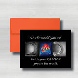 Police Color Fathers Day Card~ Cards ~ Flat Cards ~ 5" x 7"