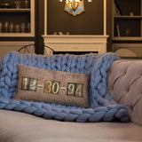 Date Pillow Personalized Brick