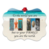 Mom-Mom Beach Letter Art Metal Ornament