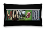 Football Name Letter Art Pillow Custom