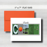 Field Hockey Blue Coach Thank You Card~ Cards ~ Flat Cards