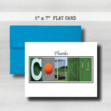Field Hockey Blue Coach Thank You Card~ Cards ~  Cards
